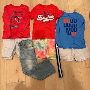 Boys cat and Jack size 6/7 bundle jeans shorts bathing suit graphic